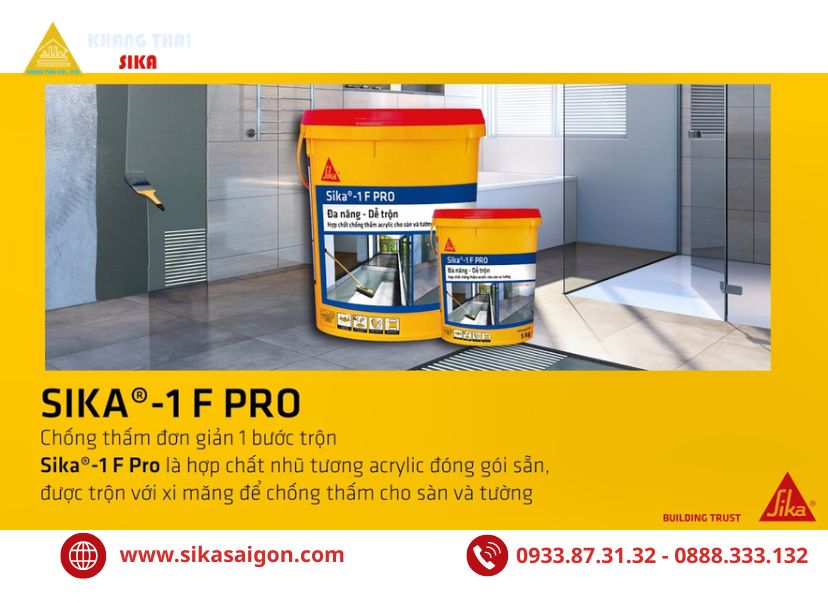 Đặc điểm nổi bật của Sika®-1 F Pro chống thấm nước