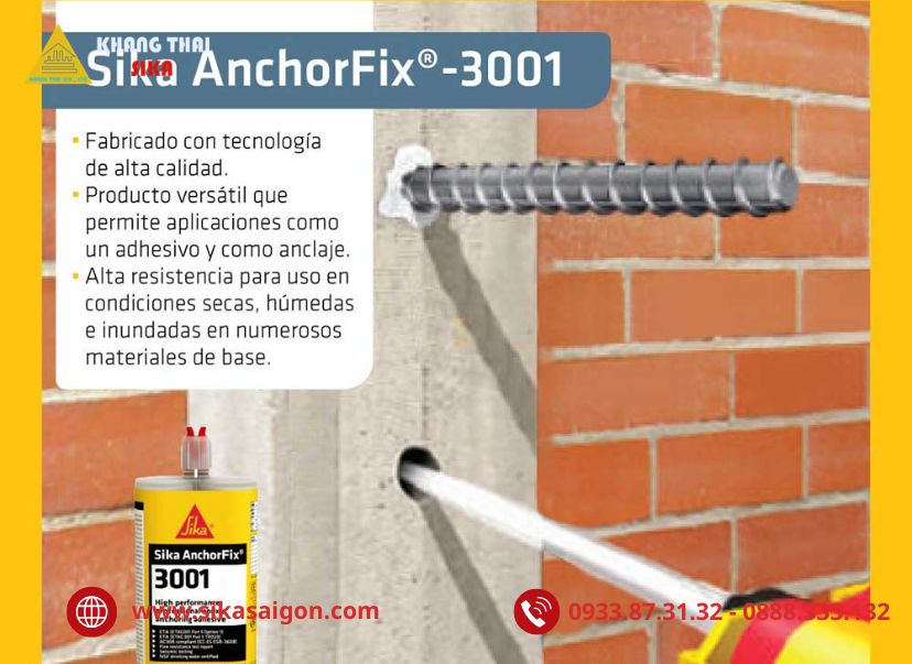 Lưu ý khi sử dụng Sika AnchorFix®-3001